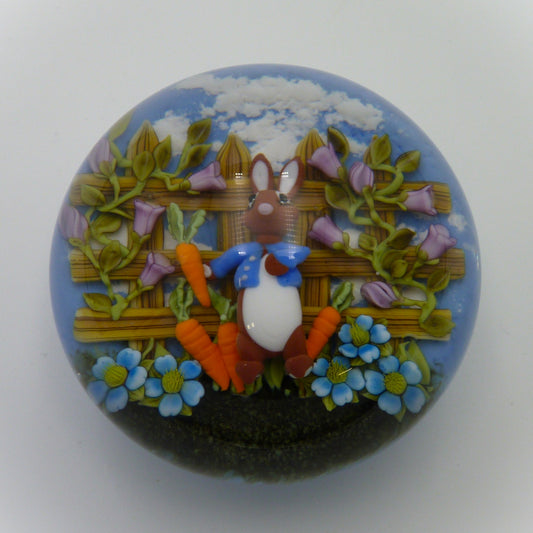 Large Rabbit Paperweight Blue