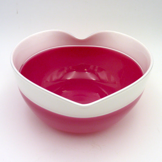 Heart Bowl Large White/Pink