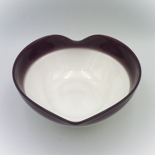 Heart Bowl Large Purple/White