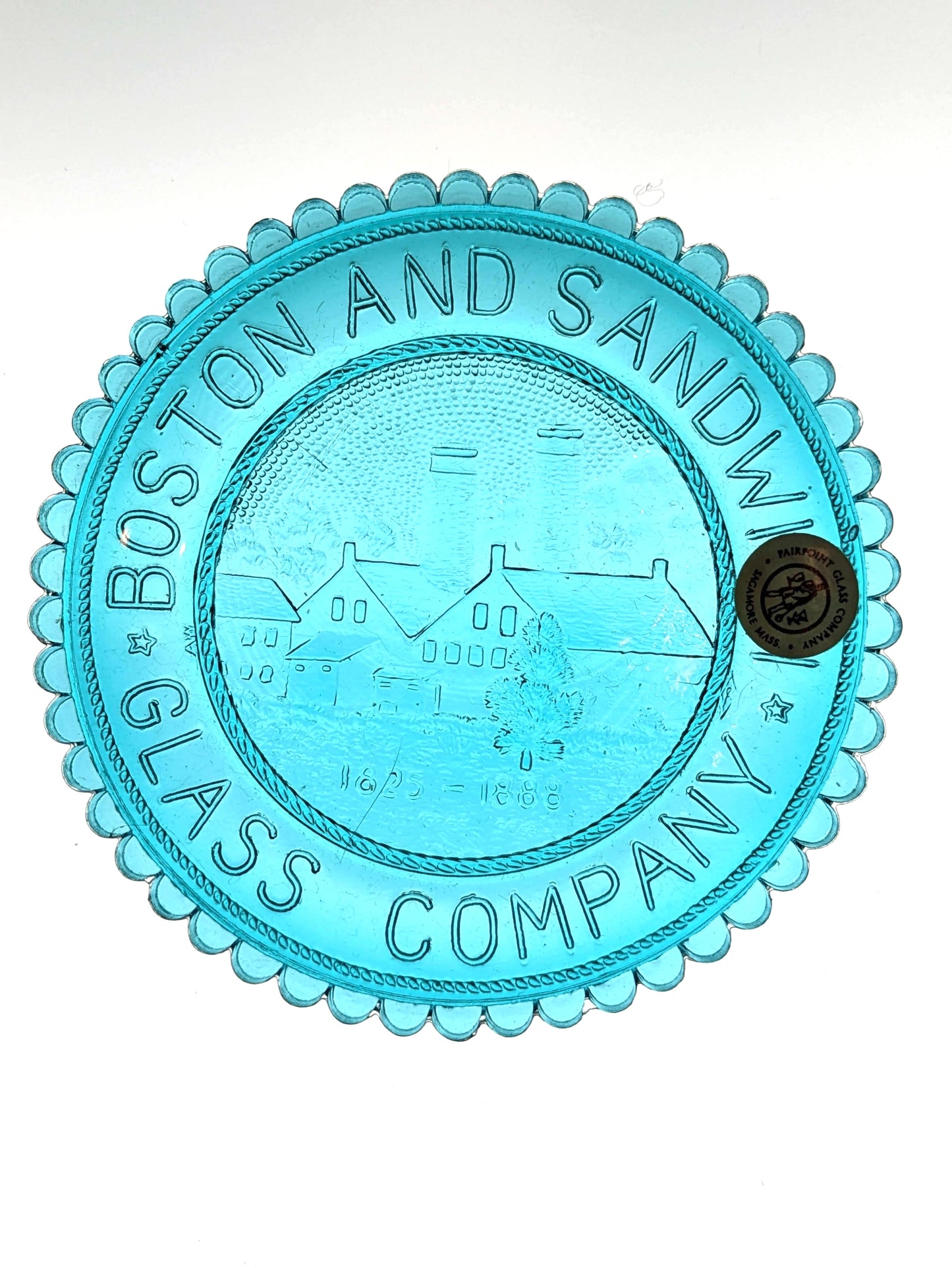 Hand Pressed Glass Cup Plate "Boston and Sandwich Glass Company"