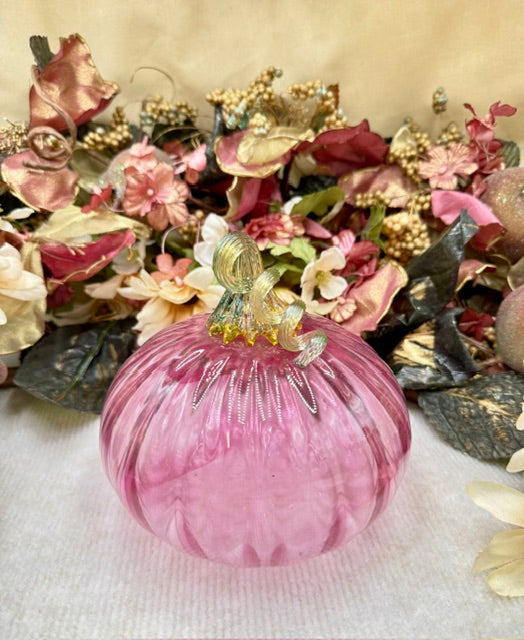 Hoogs and Crawford Dark Pink and Green Pumpkin - Medium