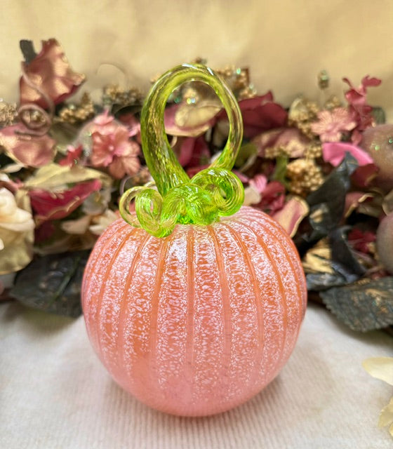 Yukimi Light Orange and Light Pink Frosted Pumpkin - Large