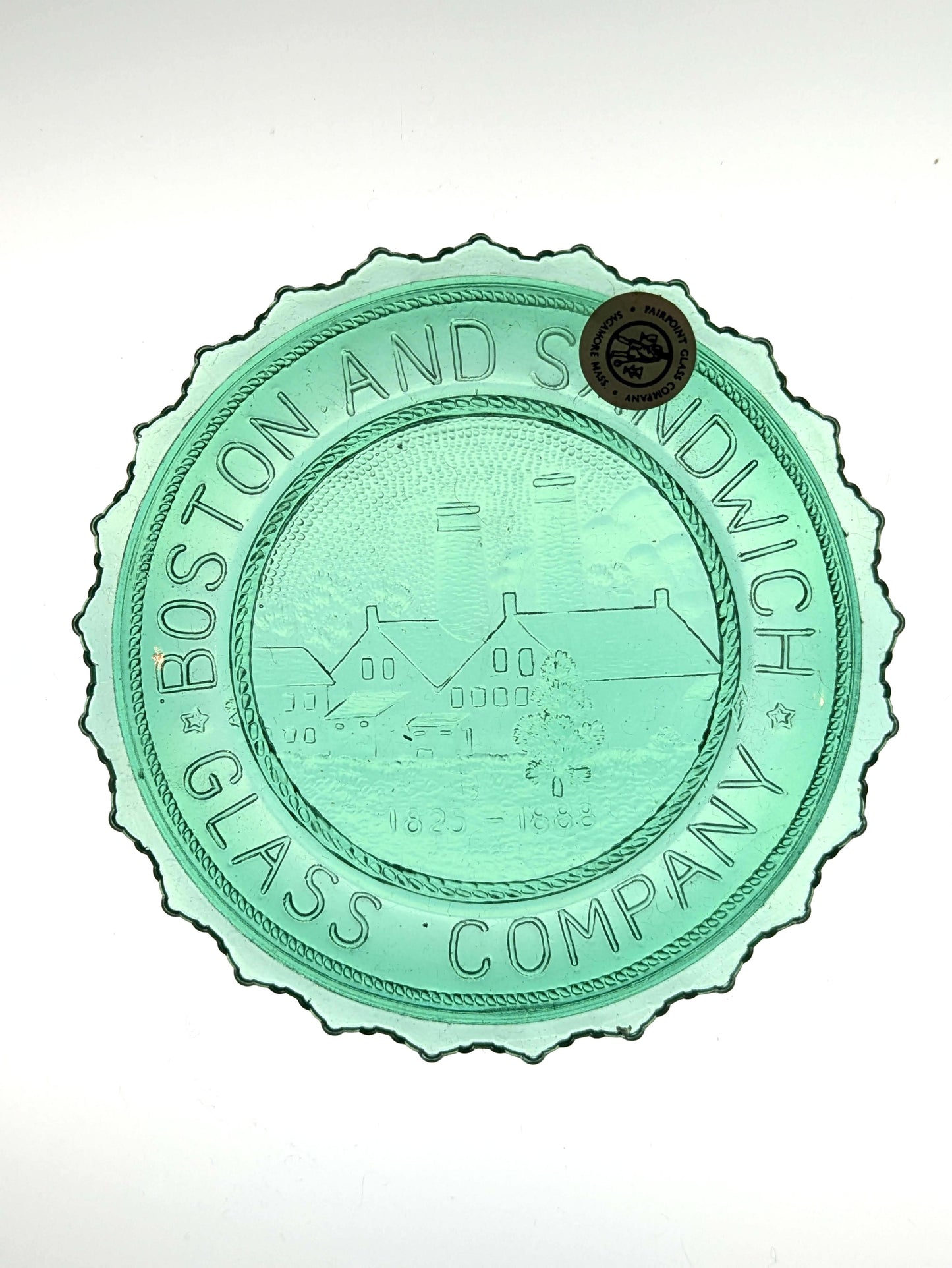 Hand Pressed Glass Cup Plate "Boston and Sandwich Glass Company"