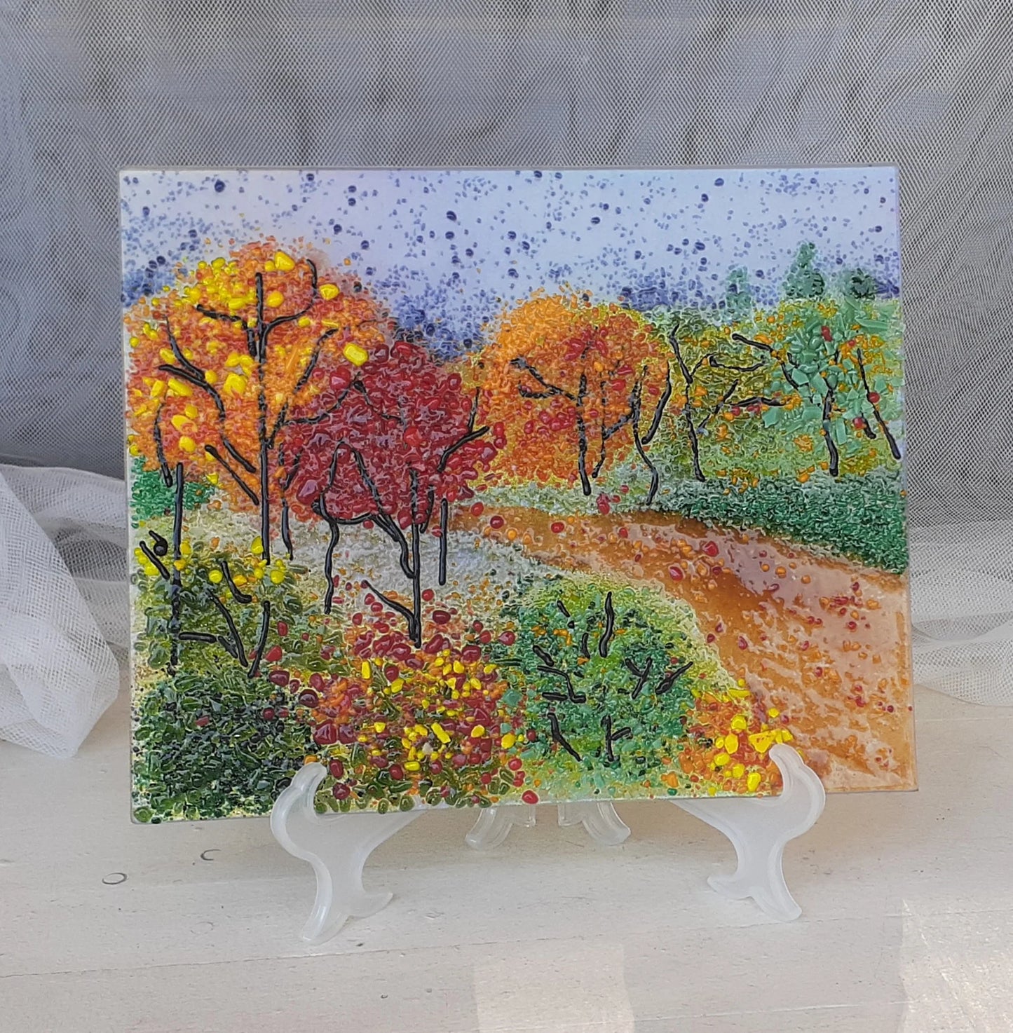 Painting With Frit: Fall Landscape Glass Fusing Workshop