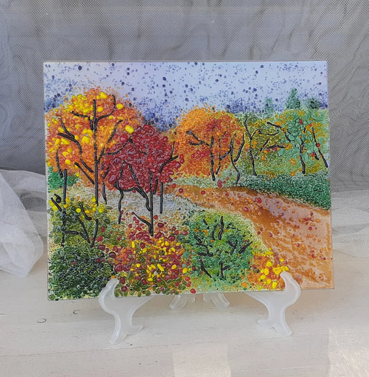 Painting With Frit: Fall Landscape Glass Fusing Workshop
