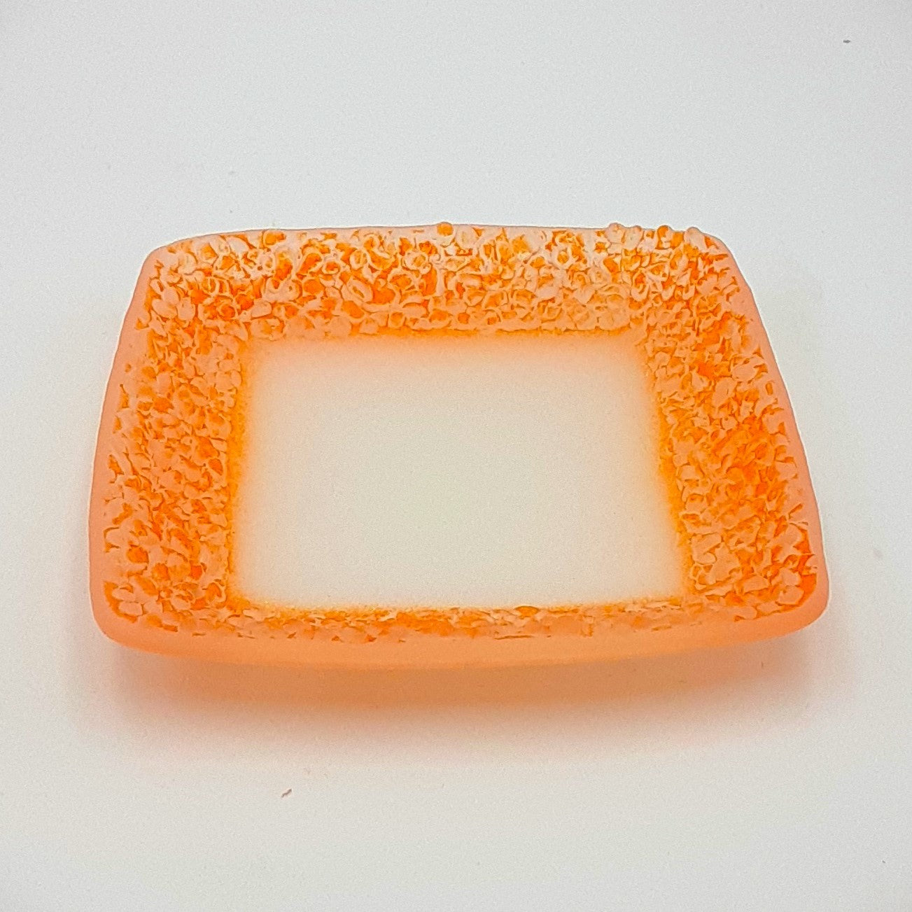 Medium Square Dish Orange Sea Foam