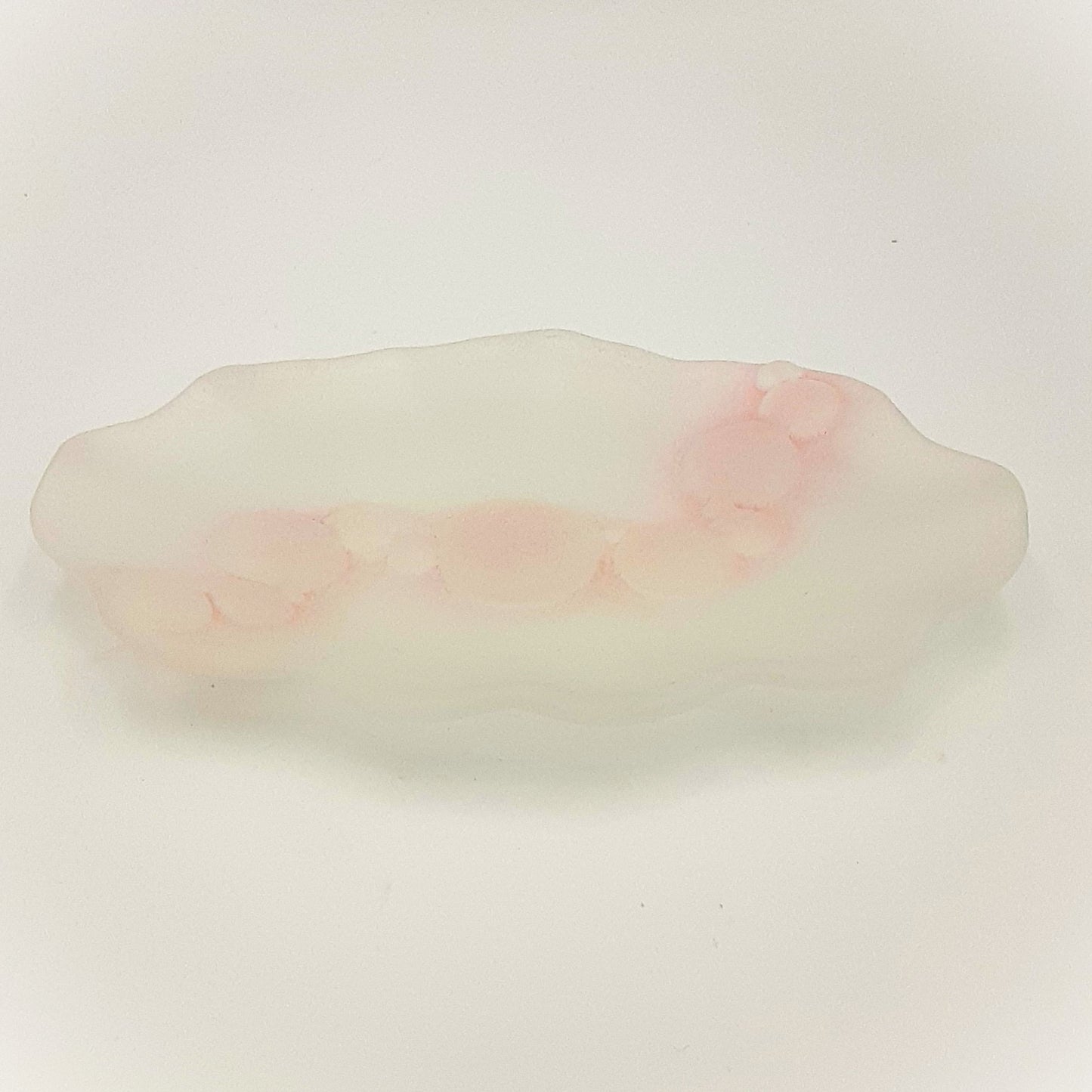Scalloped Oval Dish Pink Sea Bubble
