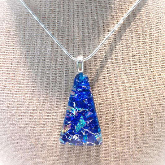 Trapezoid Mosaic Necklace Azul