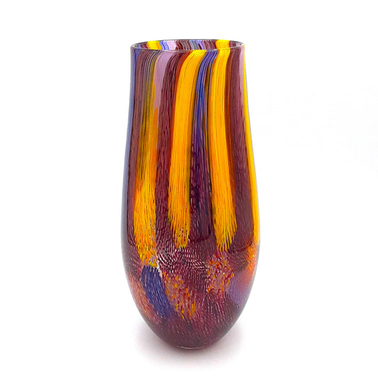 Murrini Vase Tall Red/Yellow