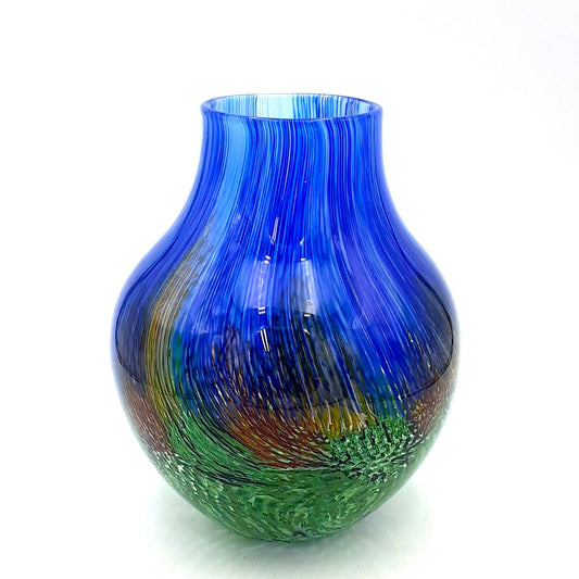 Murrini Vase Cobalt/Jade