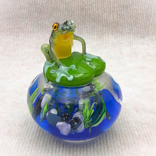 Frog on The Pond Paperweight