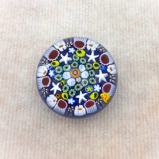 Handblown Glass Millefiori Paperweight by Sherwin Art Glass