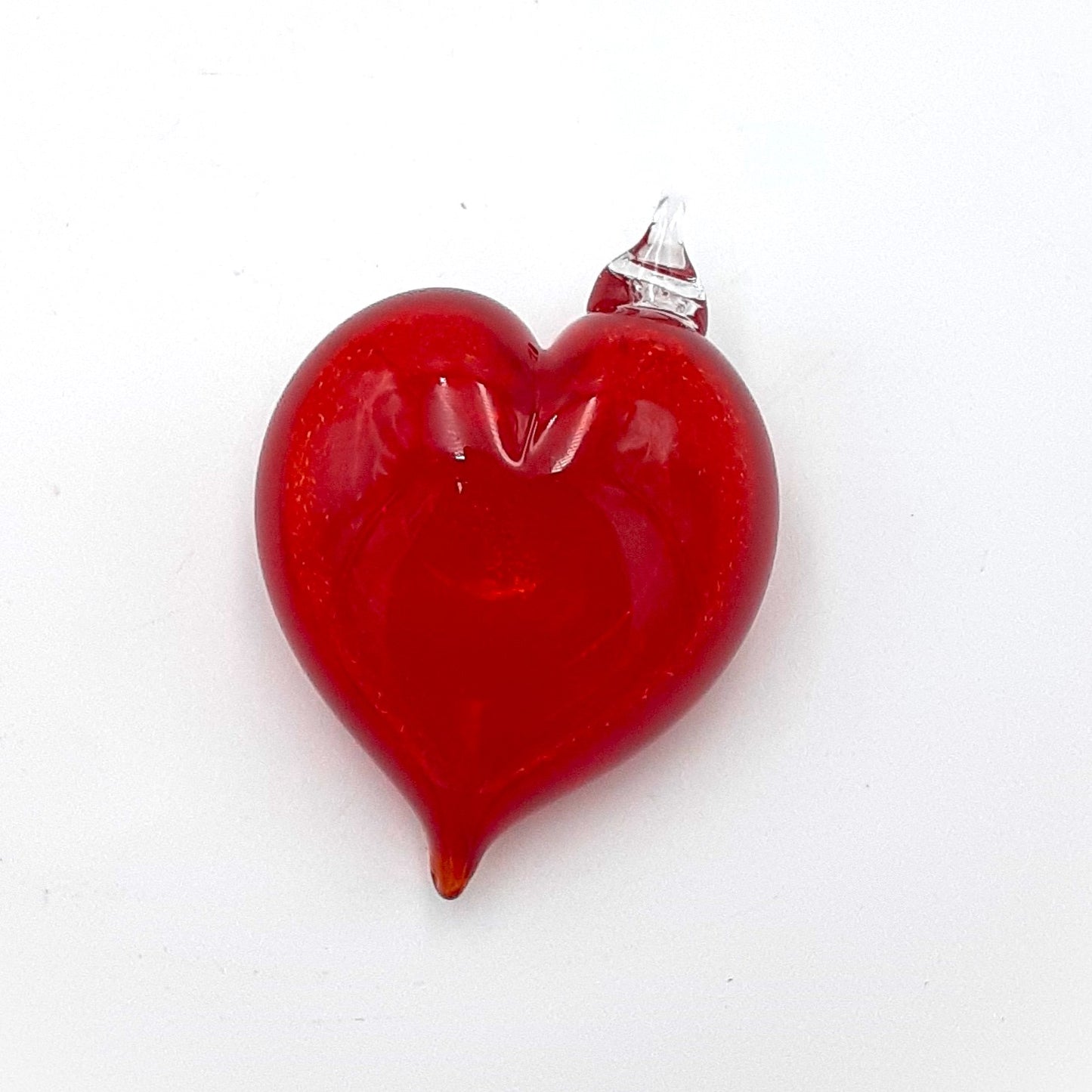 Handblown Glass Heart Shaped Suncatcher