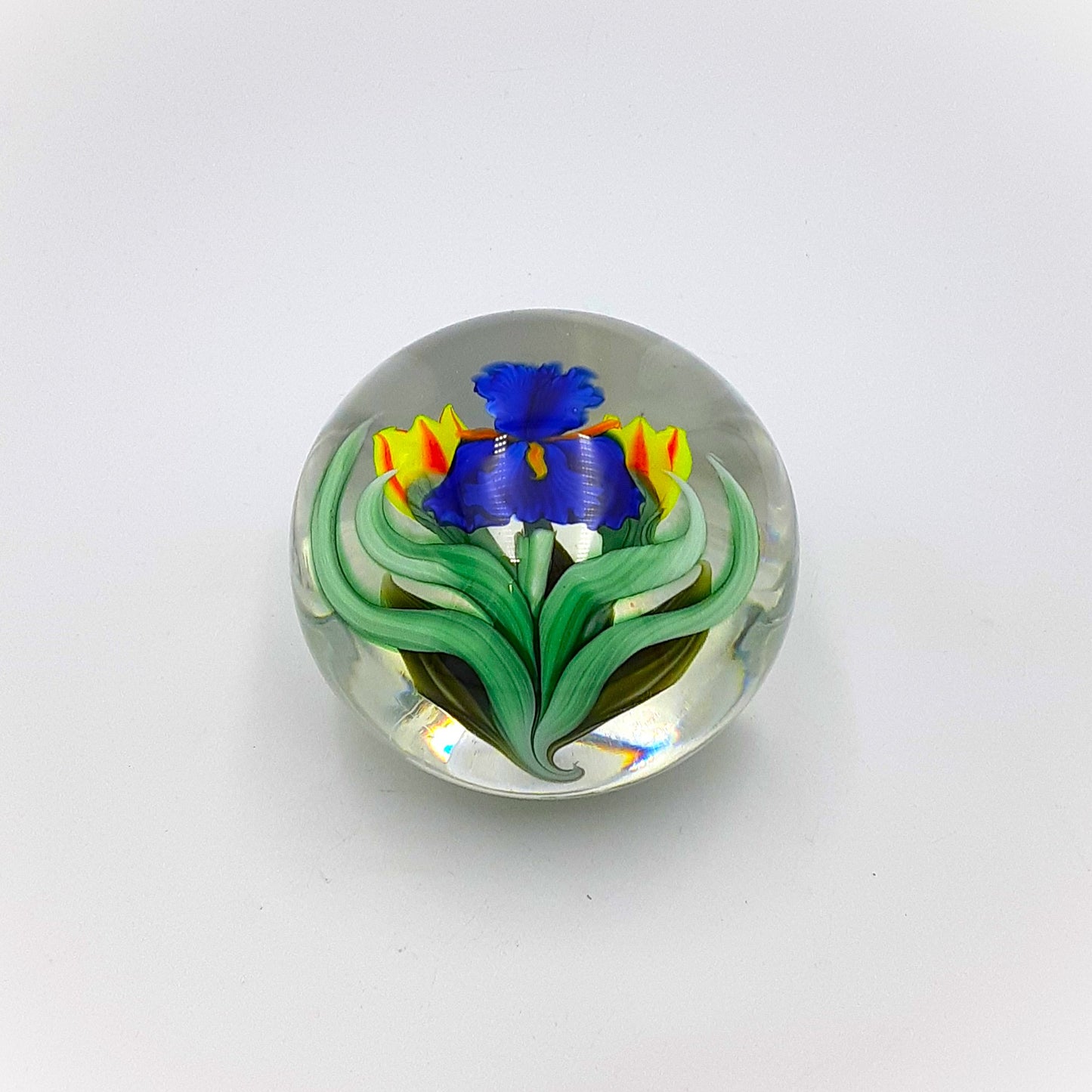 Handcrafted Iris Paperweight