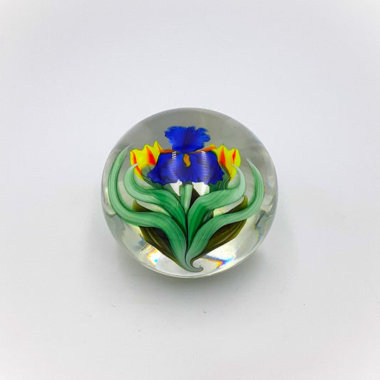 Handcrafted Iris Paperweight