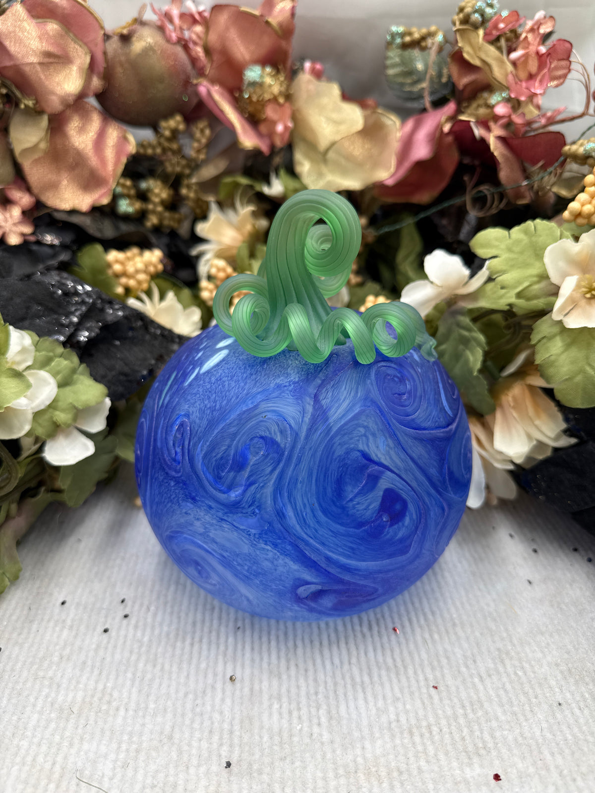 Belleau Blue Opaque Starry Night Pumpkin - XL