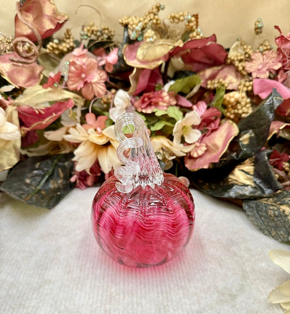 Hoogs and Crawford Dark Pink Wavy Pumpkin - Small