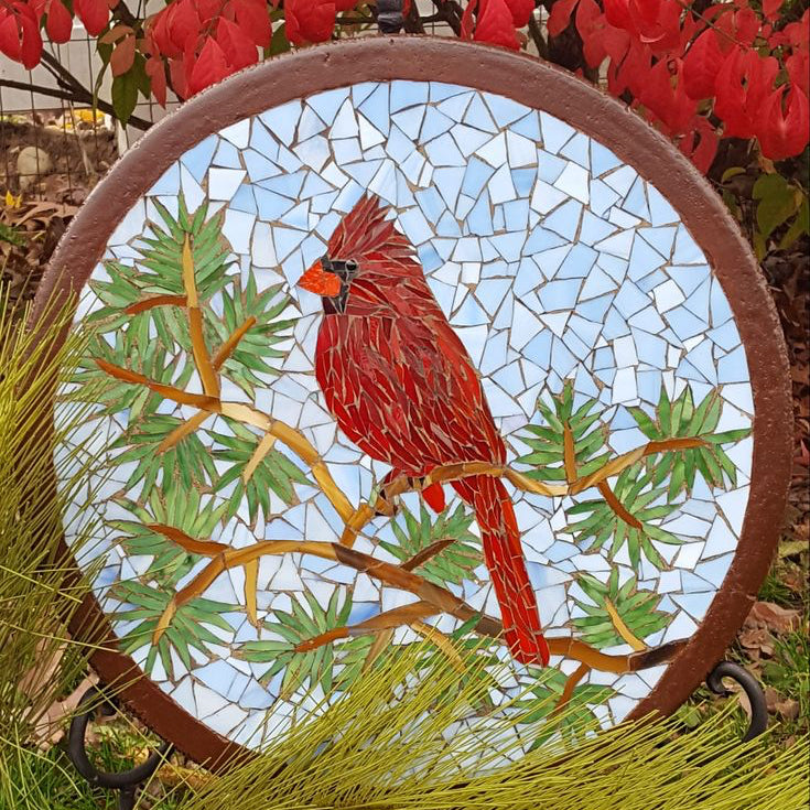 Winter Cardinal Mosaic Workshop
