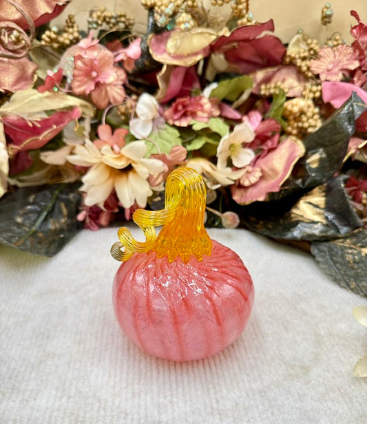 Hoogs and Crawford Peachy Pink Swirl Pumpkin - Small