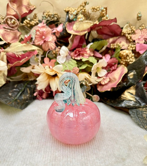 Hoogs and Crawford Peachy Pink and Clear Pumpkin - Small