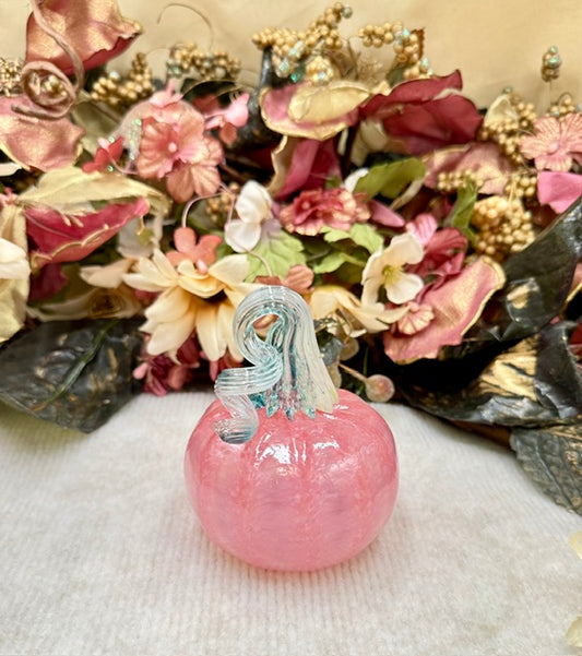Hoogs and Crawford Peachy Pink and Clear Pumpkin - Small