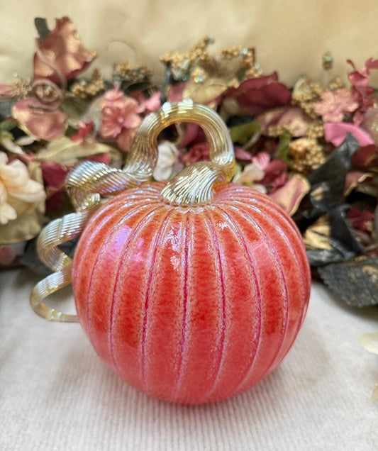 Yukimi Orange and Pink Frosted Pumpkin - Large