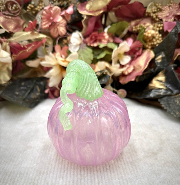 Serenade Glass Light Pink Pumpkin - Small