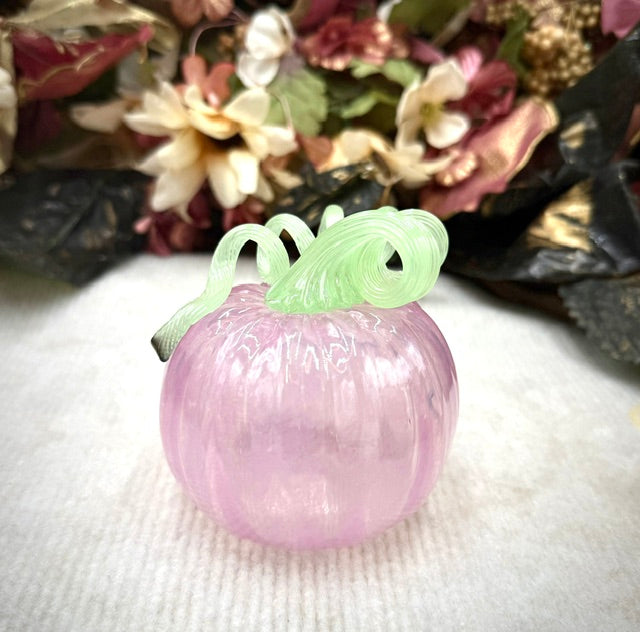 Serenade Glass Light Pink Pumpkin - Small