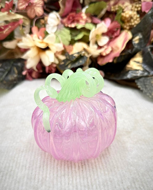 Serenade Glass Light Pink Pumpkin - Small