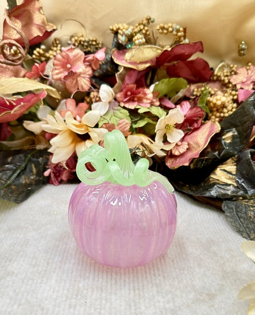Serenade Glass Light Pink Pumpkin - Small