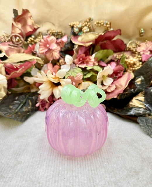 Serenade Glass Light Pink Pumpkin - Small
