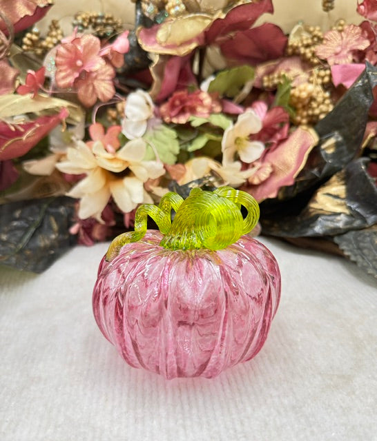 Serenade Glass Dark Pink/Clear Pumpkin - Small