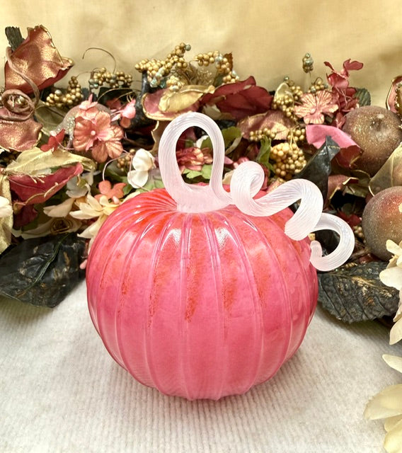 Yukimi Matsumoto Dark Pink and Orange Speckled Pumpkin - Large