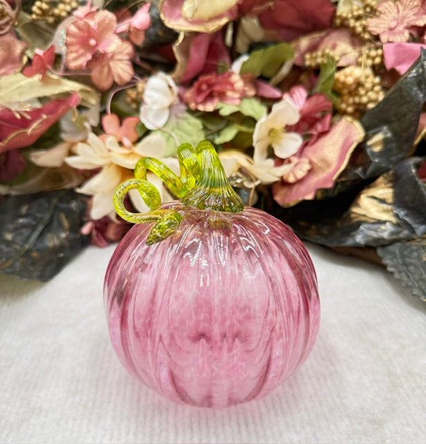 Serenade Glass Dark Pink/Clear Pumpkin - Small