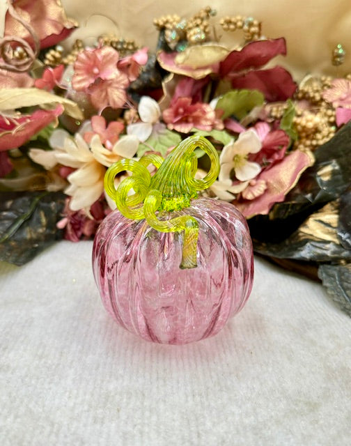 Serenade Glass Dark Pink/Clear Pumpkin - Small