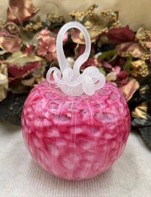 Yukimi Dark Pink Spotted Pumpkin - Large