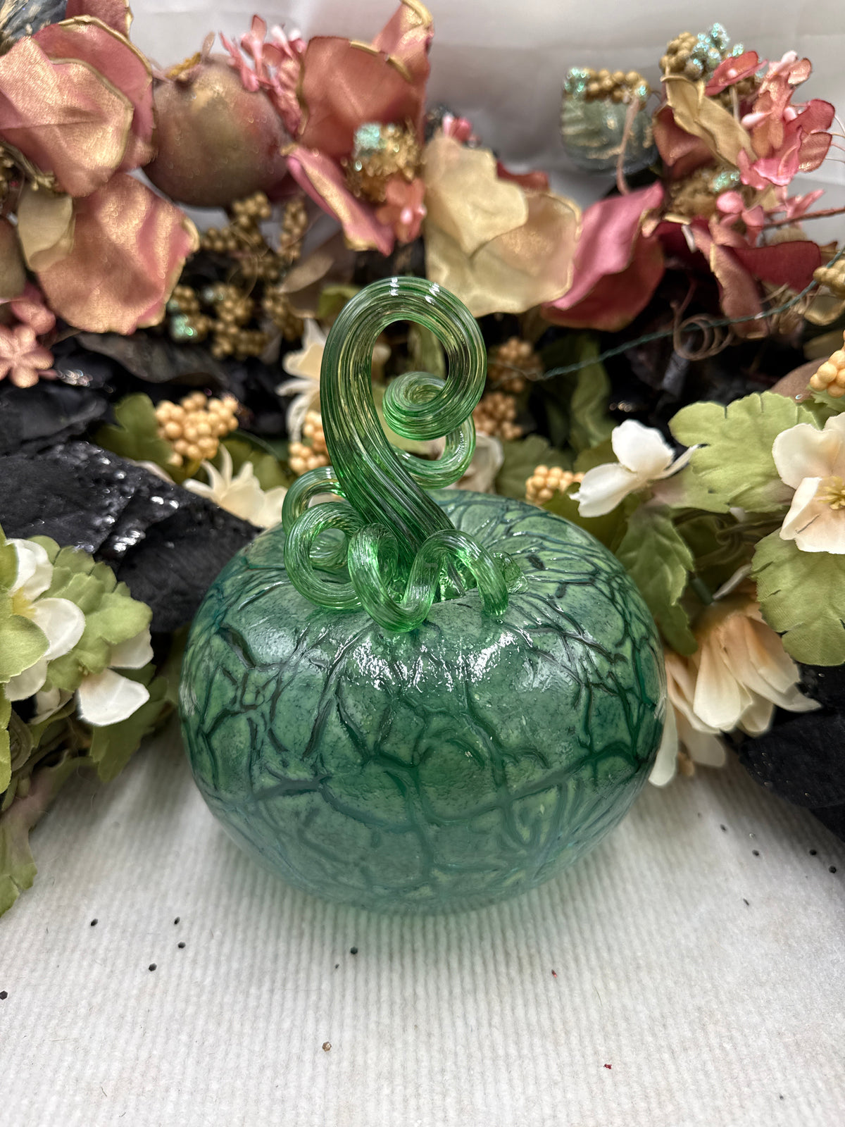 Belleau Emerald Green Crackle Pumpkin - XL