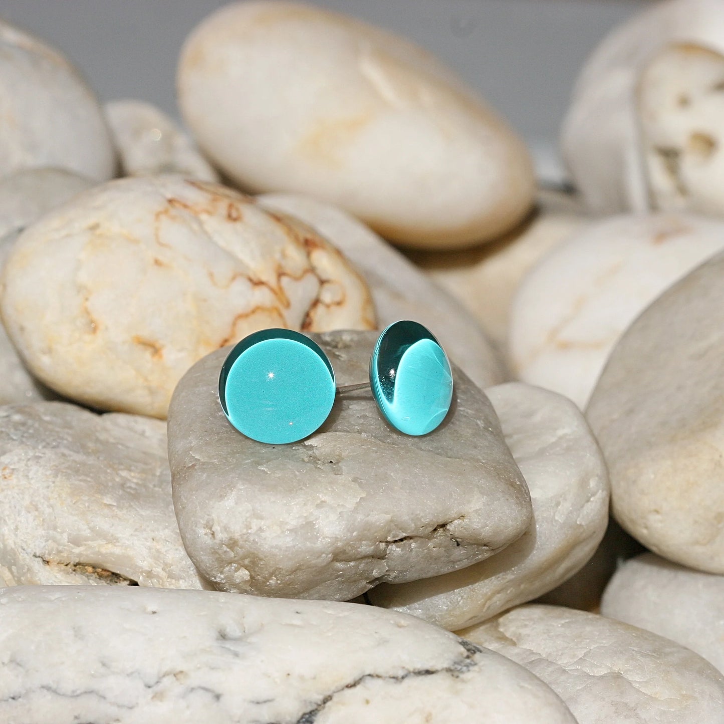 Button Stud Aqua