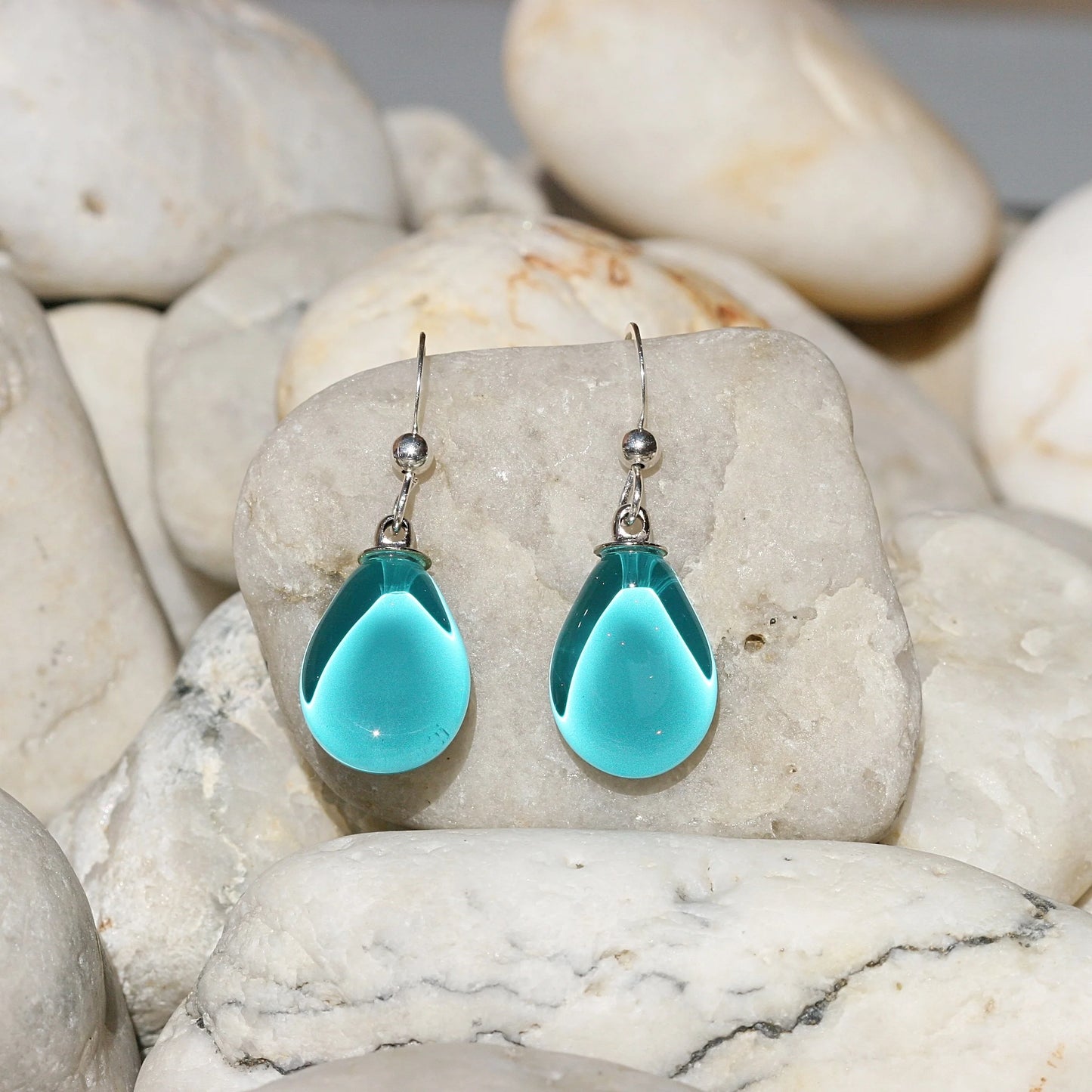 Mini Teardrop Earrings Turquoise