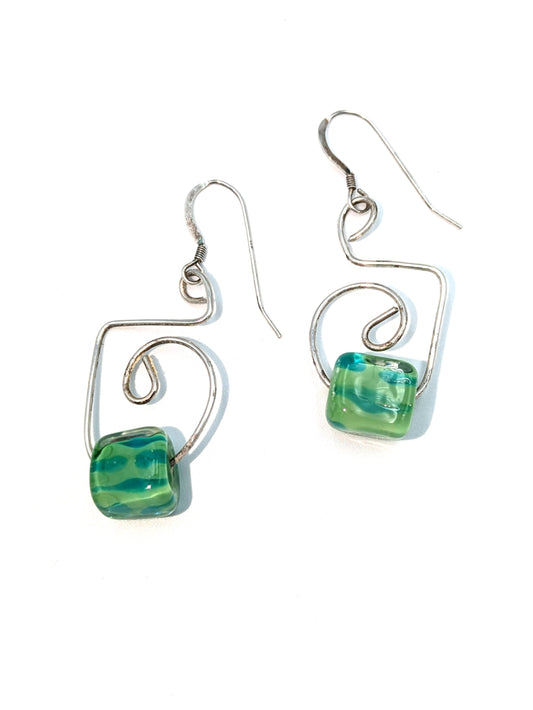 Turquoise & Green Statement Earrings