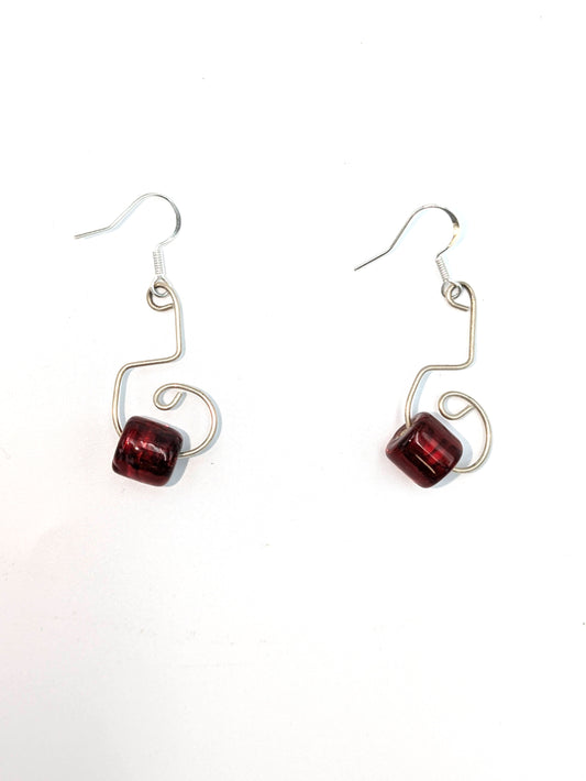 Burgundy Statement Earrings