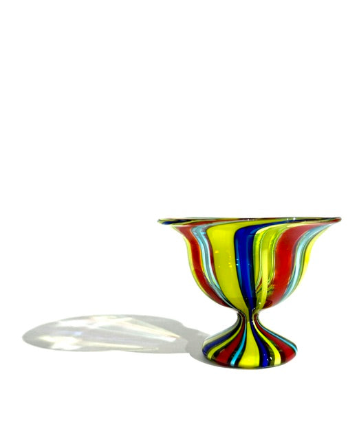 Fritz Glass Footed Salt - Yellow, Cobalt Blue, Teal, Red, and Clear
