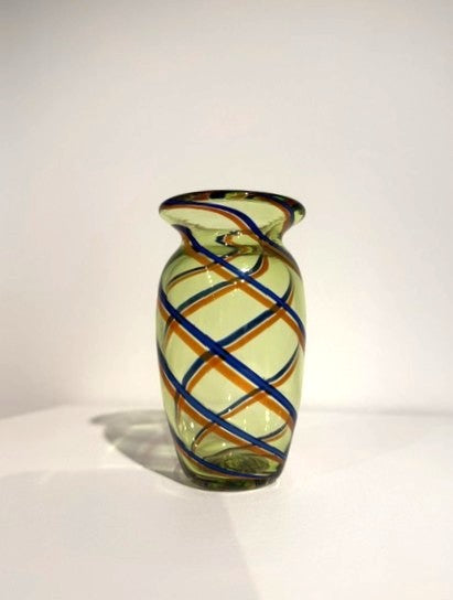 Fritz Glass Mini Vase - Green, Dark Blue, and Orange