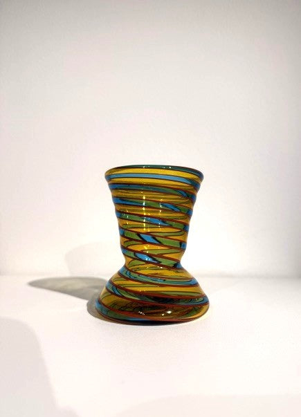 Fritz Glass Mini Vase - Yellow, Red and Teal