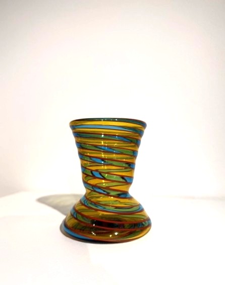 Fritz Glass Mini Vase - Yellow, Red and Teal