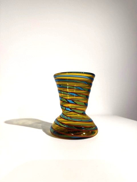 Fritz Glass Mini Vase - Yellow, Red and Teal