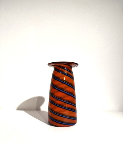 Fritz Glass Mini Vase - Orange, Black, Light Blue, and Green