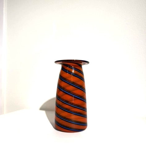 Fritz Glass Mini Vase - Orange, Black, Light Blue, and Green