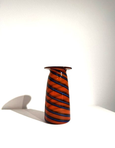 Fritz Glass Mini Vase - Orange, Black, Light Blue, and Green
