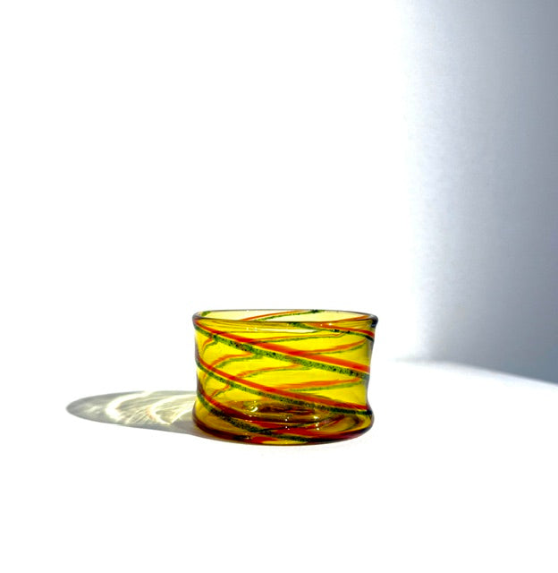 Fritz Glass Regular Salt - Yellow, Red, and Dark Green